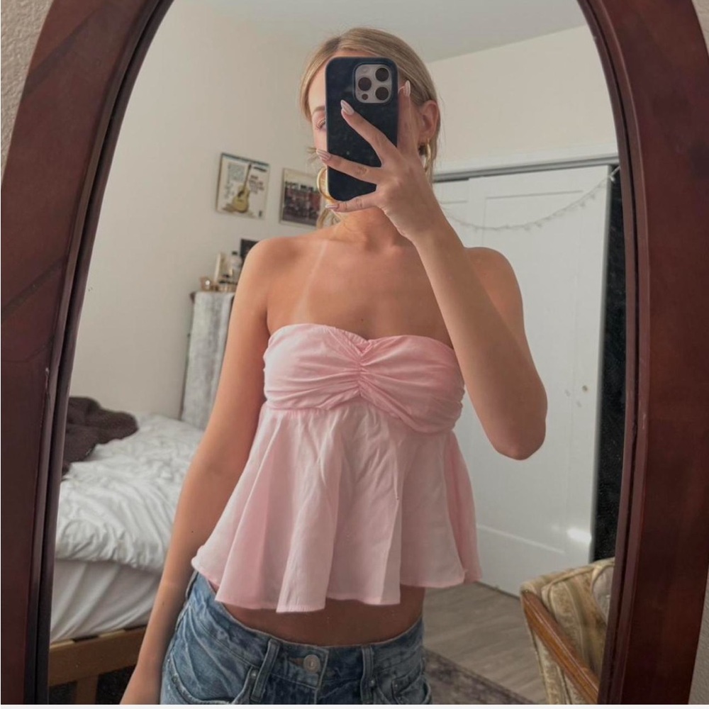 Edikted pink asymmetrical tube top